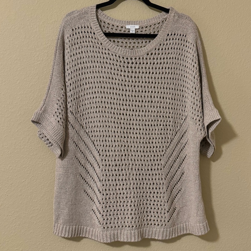 J. Jill Pure Jill crochet knit top